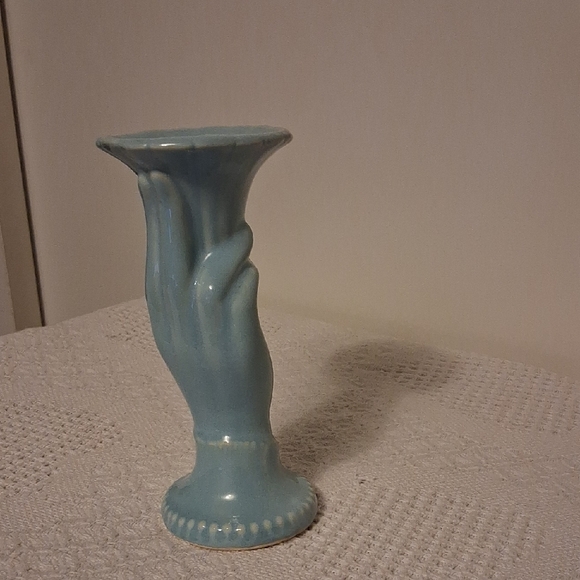 🌷 Vintage Shawnee Pottery Blue Tulip Hand Vase – USA, 1940s - Picture 14 of 15